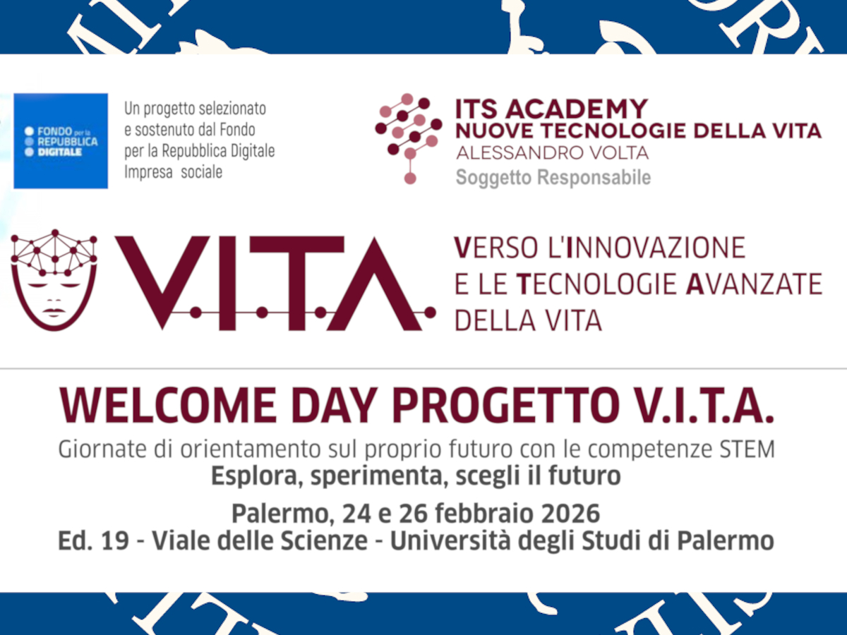 Progetto VITA - Welcome Day UniPA 2026 Progetto VITA - Welcome Day UniPA 2026