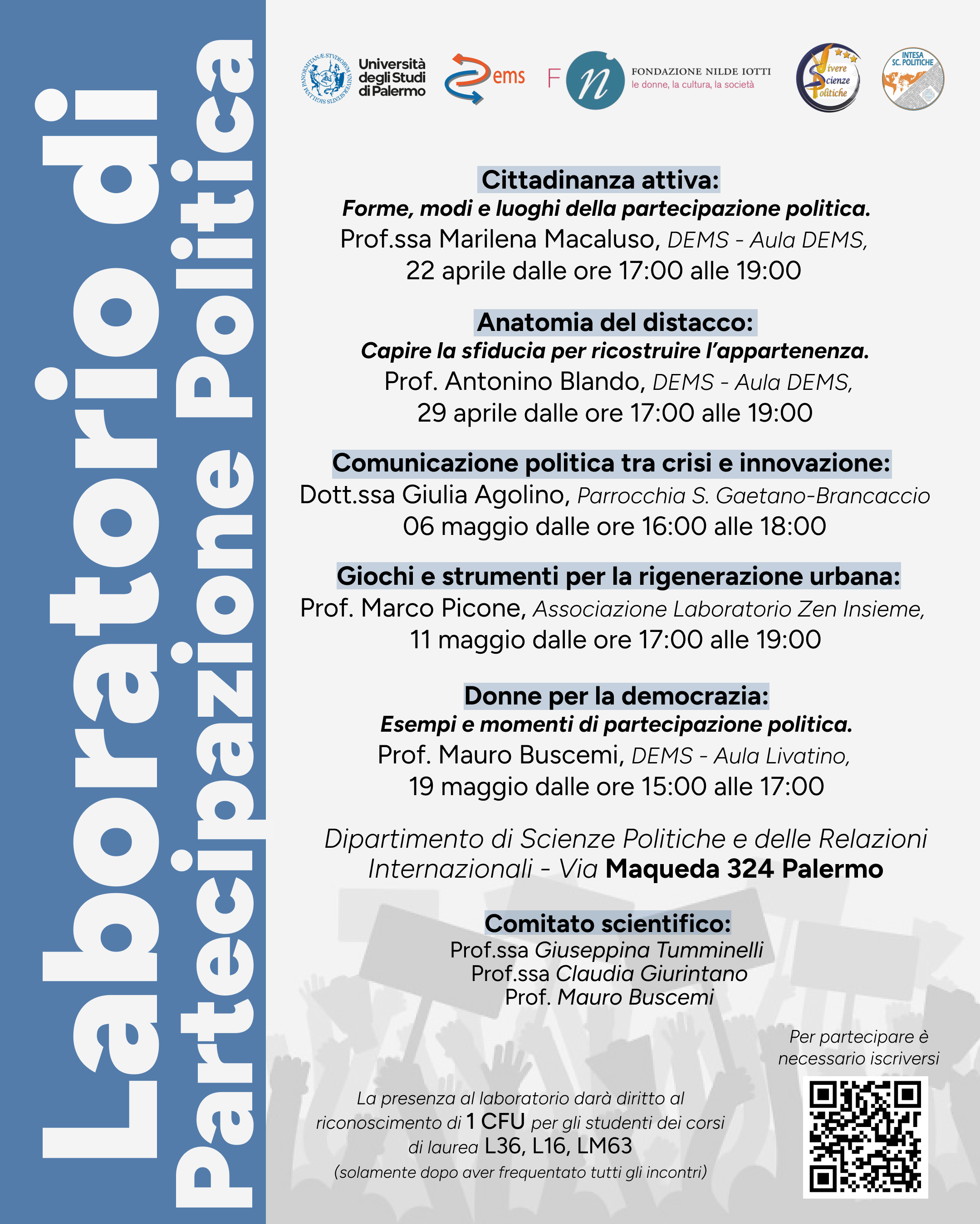 Locandina Laboratorio di partecipazione politica