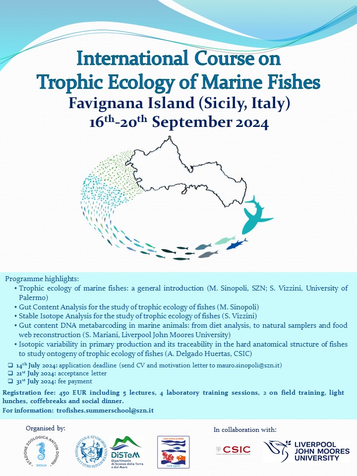 International Course on Trophic Ecology Marine FIishes International Course on Trophic Ecology Marine FIishes