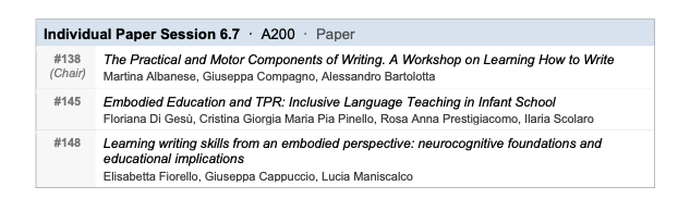 Second International Conference, dedicata agli studi sull’Embodied Education